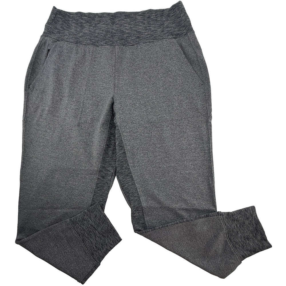 Athleta Venice Jogger Womens Large Gray Heather Knit Stretch‎ Athleisure Pants